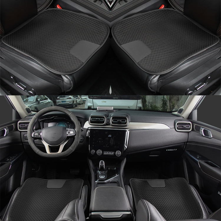 Car Seat Without Backrest Ice Silk Cushion(Saddle Brown) by buy2fix