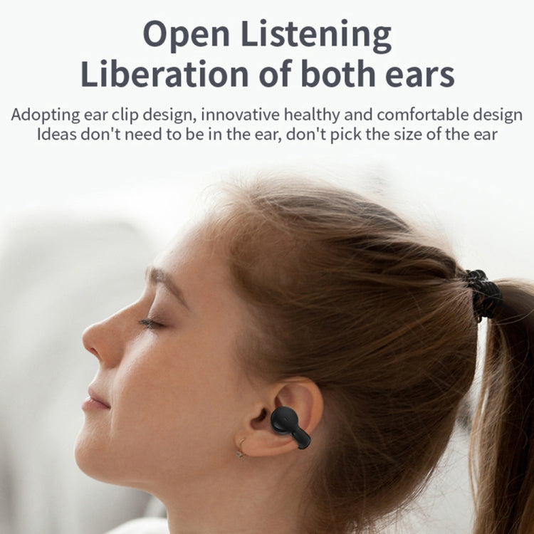 Clip Ear Stereo External Sound Without Hurting Ear Business Sports Model Bluetooth Earphones(Grey) by buy2fix