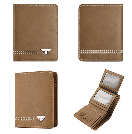 DEABOLAR Men Wallet Retro Casual Short Multi-card Holder Driver License Case(Brown) by DEABOLAR