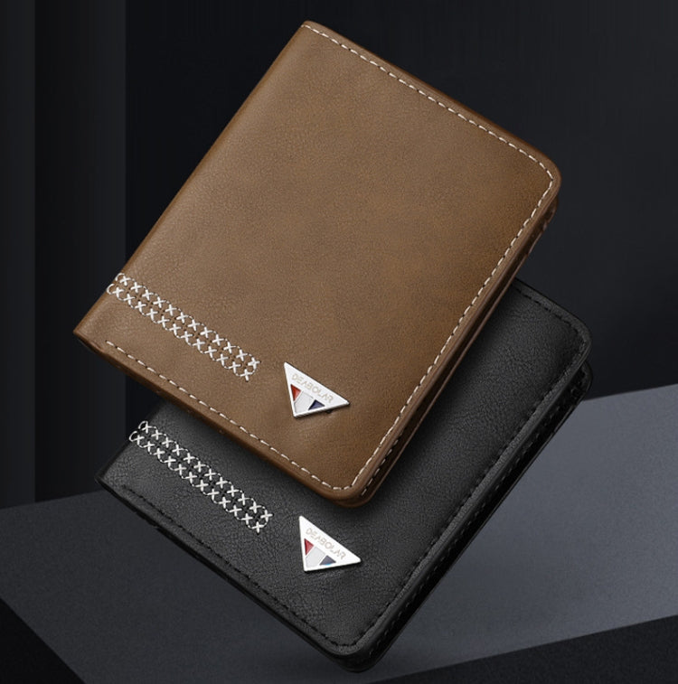 DEABOLAR Men Wallet Retro Casual Short Multi-card Holder Driver License Case(Brown) by DEABOLAR