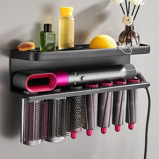 For Dyson Airwrap Wall-Mounted Shelf Storage Rack, Style: A Type Black by buy2fix