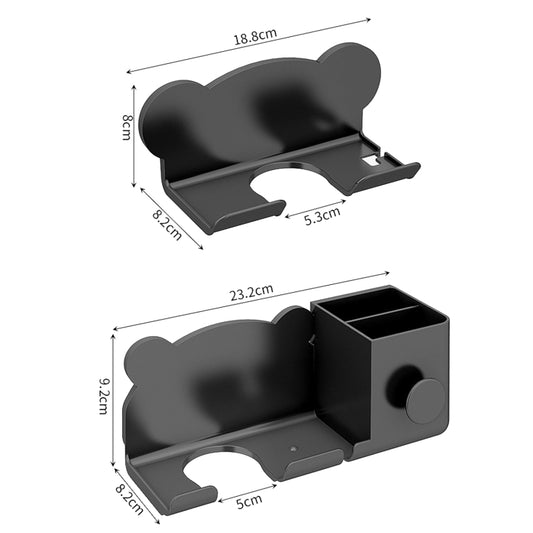 For Dyson Hair Dryer Wall-Mounted Holder Bathroom Shelf Storage Rack, Style: Simple Gray by buy2fix