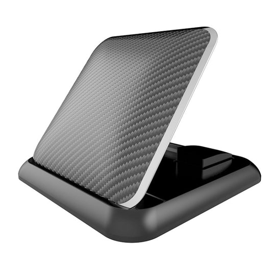 Car Mobile Phone Holder Carbon Fiber Pattern Silicone Dashboard Holder(Black) by buy2fix
