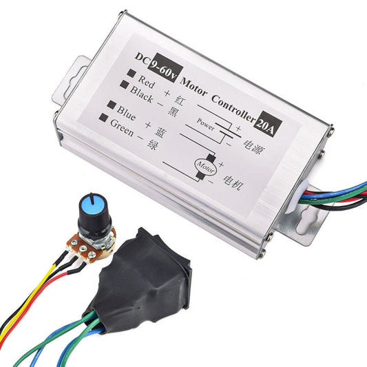 20A Forward And Reverse DC Speed Regulator 9-60V Pulse Wide Motor Driver PWM Control Board(With Switch) by buy2fix