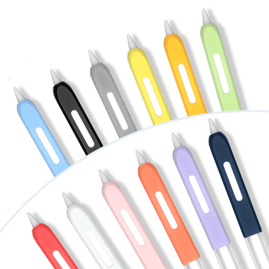For Apple Pencil 2 Non-Slip Anti-Fall Translucent Segmented Pen Case(Crescent White) by buy2fix