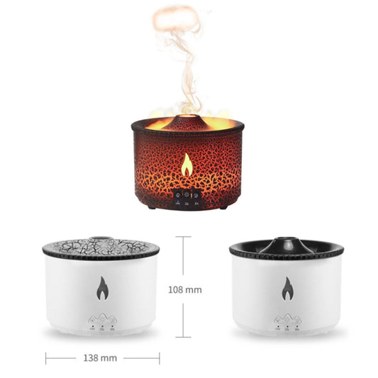 Volcanic Essential Oil Aroma Diffuser Ultrasonic Air Humidifier, Model: Two-color Remote Control(UK Plug) by buy2fix