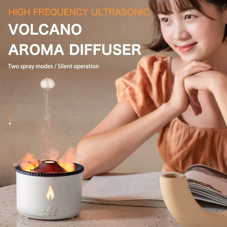 Volcanic Essential Oil Aroma Diffuser Ultrasonic Air Humidifier, Model: Full Split Remote Control(EU Plug) by buy2fix