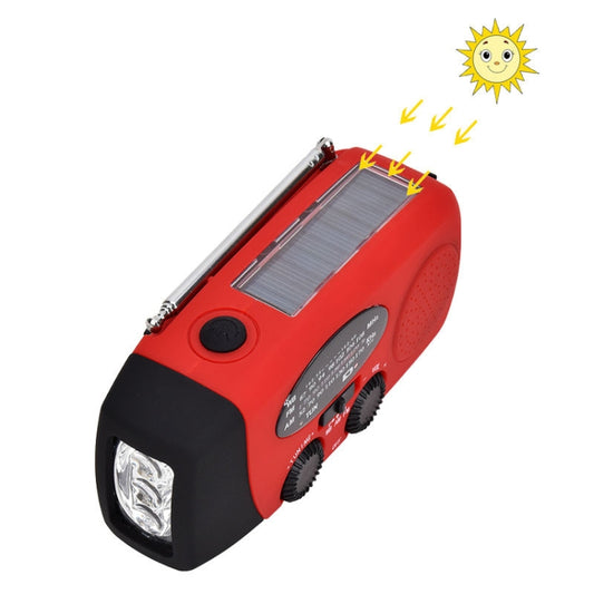 HanRongda HRD-902 Disaster Prevention and Emergency Solar Charging Lighting Mobile Portable Radio(Red) by HanRongda
