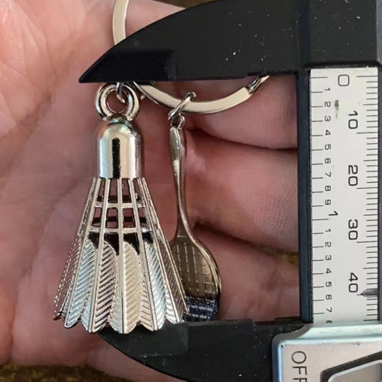 2pcs Simulated Badminton Metal Key Chain Arena Club Gift(Small) by buy2fix