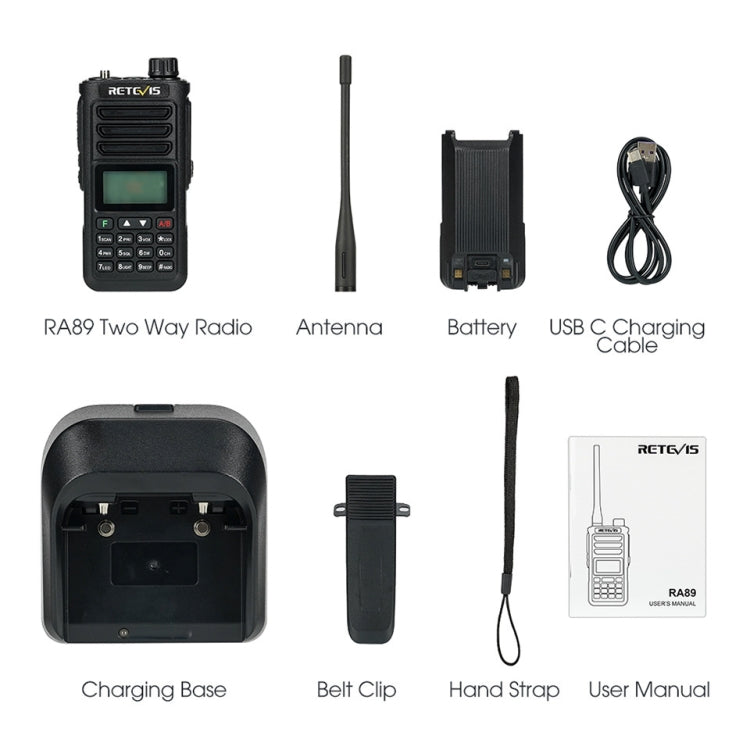 RETEVIS RA89 UV Dual-segment IP68 Waterproof Dual-guard Dual-standby Walkie Talkie(EU Frequency 144-146/430-440MHz) by RETEVIS