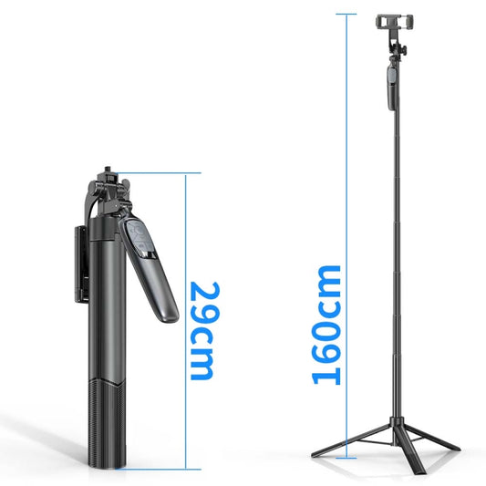 Pixel ST2 1.6m Anti Shake Selfie Stick Head Tripod Handheld Portable Folding Remote Control Outdoor Photo Stands(With Bluetooth Remote Control) by Pixel