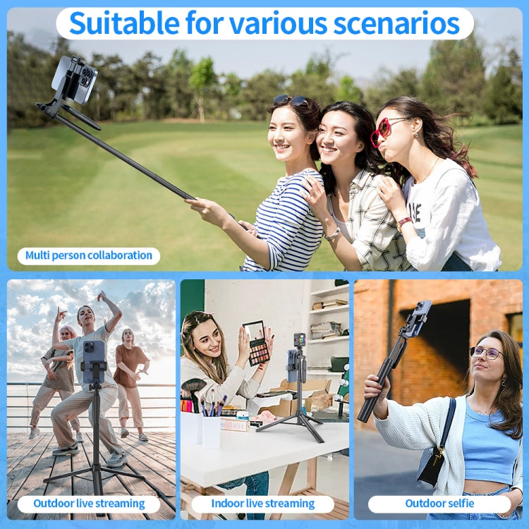 Pixel ST2 1.6m Anti Shake Selfie Stick Head Tripod Handheld Portable Folding Remote Control Outdoor Photo Stands(With Bluetooth Remote Control) by Pixel