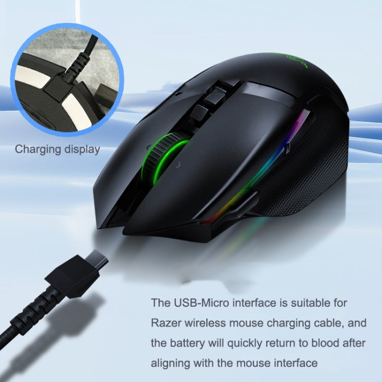 For Razer / Naga Viper Pro / Viper V2 Professional Wireless Mouse Charging Cable(Black) by buy2fix