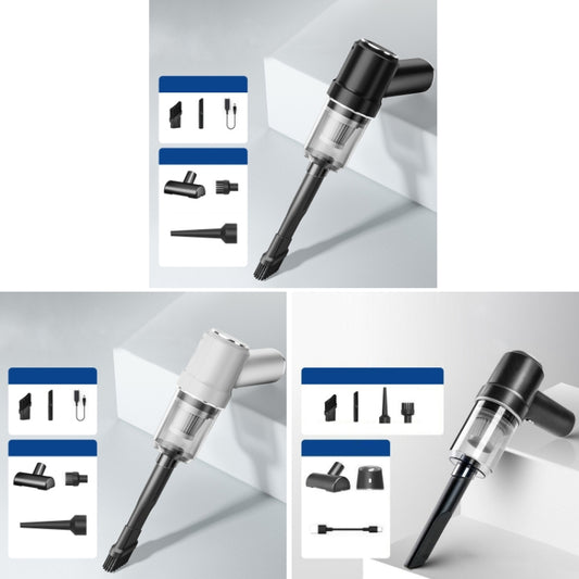 Wireless Car High Power Charging Mini Car Vacuum Cleaner, Color: Upgraded White USB Cable by buy2fix