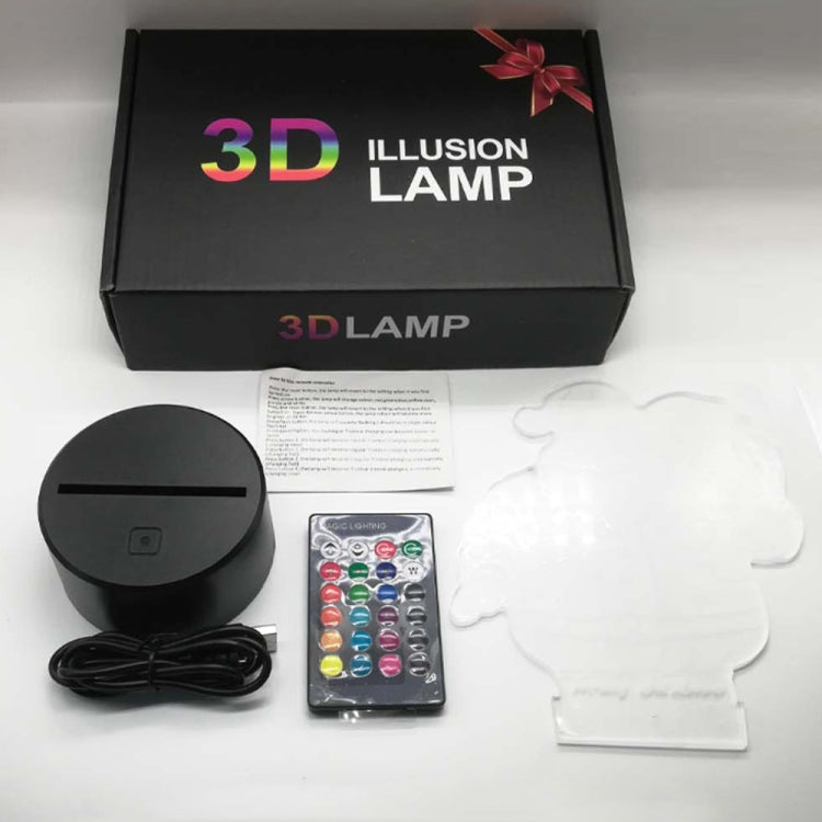 3D Game Handle Three-dimensional Colorful LED Lights, Style: Touch Crack Base by buy2fix