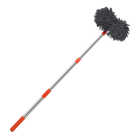 Car Wash Mop Soft Brush Long Handle Telescopic Rotary Car Cleaning Tool(Orange) by buy2fix