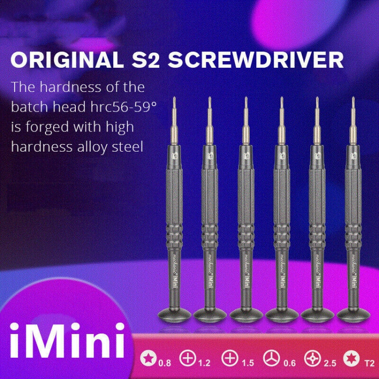 MECHANIC iMini Series Mobile Phone Repair Glasses Screw Batch Clock Tool, Series: Five Star 0.8 by MECHANIC
