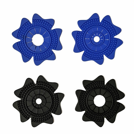 4sets Car Universal Wiper Hole Protective Cover PVC Dustproof Snowproof Wiper Pad(Blue Small Hole) by buy2fix