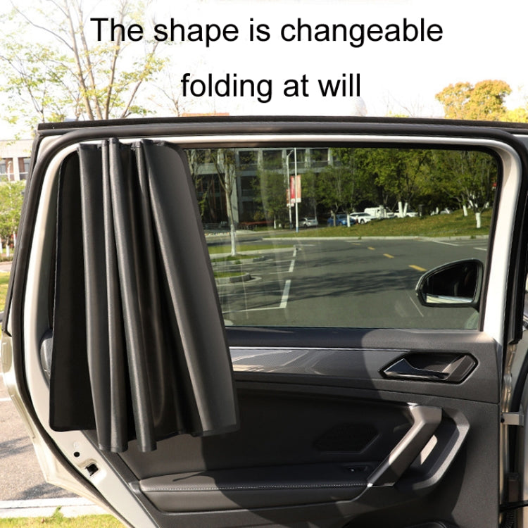 Heat-insulating Opaque Vinyl Coated Magnetic Car Curtains, Style: Titanium Silver Principal Driver by buy2fix