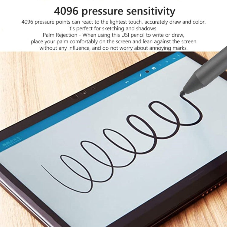 Aluminum Alloy Laptop USI Stylus 4096 Pressure Sensitive Metal Touch Screen Pen by buy2fix