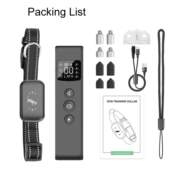 Smart Waterproof Electric Shock Dog Trainer Rechargeable Remote Bark Stopper(Black) by buy2fix