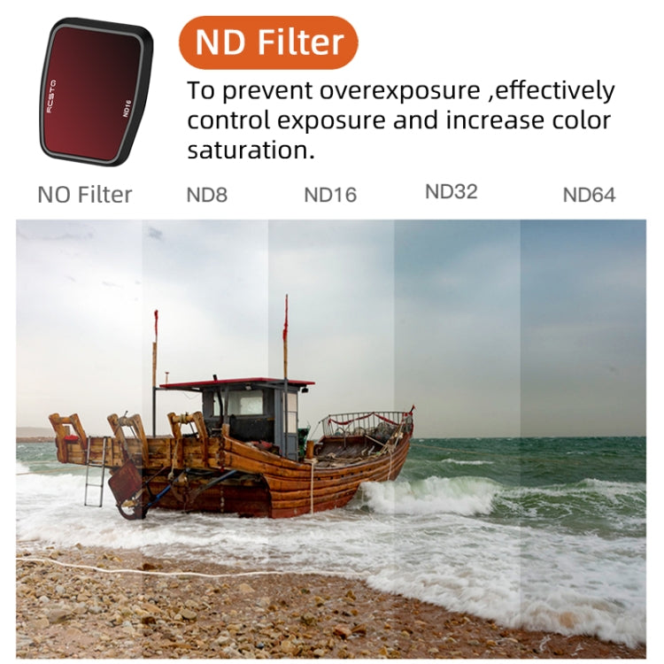 For DJI Air 3 RCSTQ Multi-Layer Coating Waterproof Filter, Spec: NDL-PL16 by RCSTQ