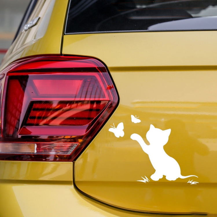 10pcs Disc Cat Reflective Scratch Body Sticker(Black) by buy2fix