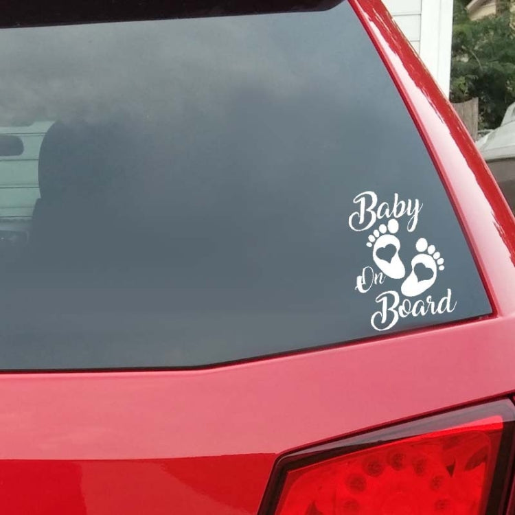 10pcs Baby On Board Warning Car Sticker Reflective Scratch Body Sticker(Black) by buy2fix