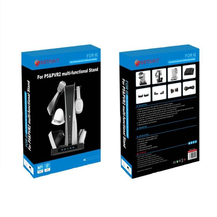 For PSVR2 / PS5 Gamepad Seat Charger With Display Light Multi-Functional Heat Dissipation Base by buy2fix