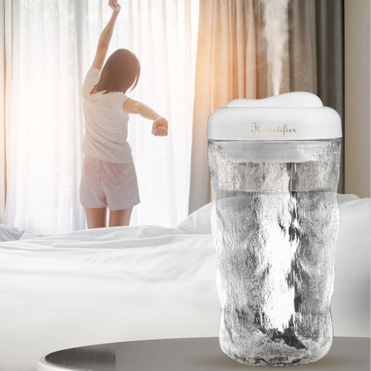 Iceberg Small Car Humidifier Atomization Mute Colorful Aromatherapy Machine(White) by buy2fix