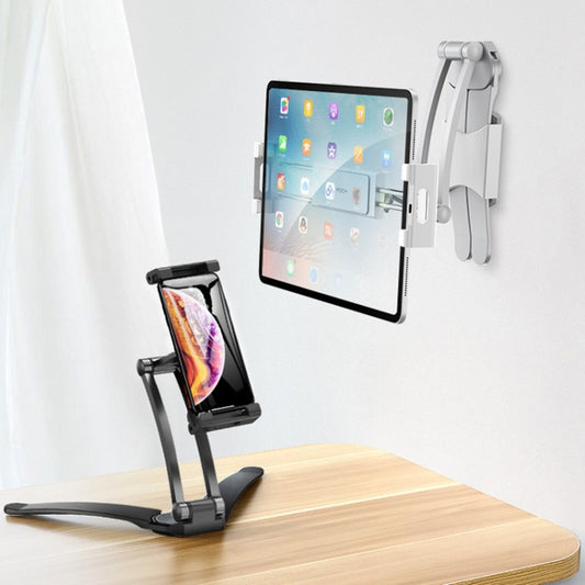 2 In 1 Aluminum Alloy Tablet PC Holder Wall Mount Mobile Phone Holder(Black) by buy2fix