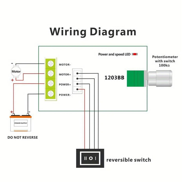 DC 6-28V 3A PWM Speed Adjustable Reversible Switch DC Motor Driver Reversing by buy2fix
