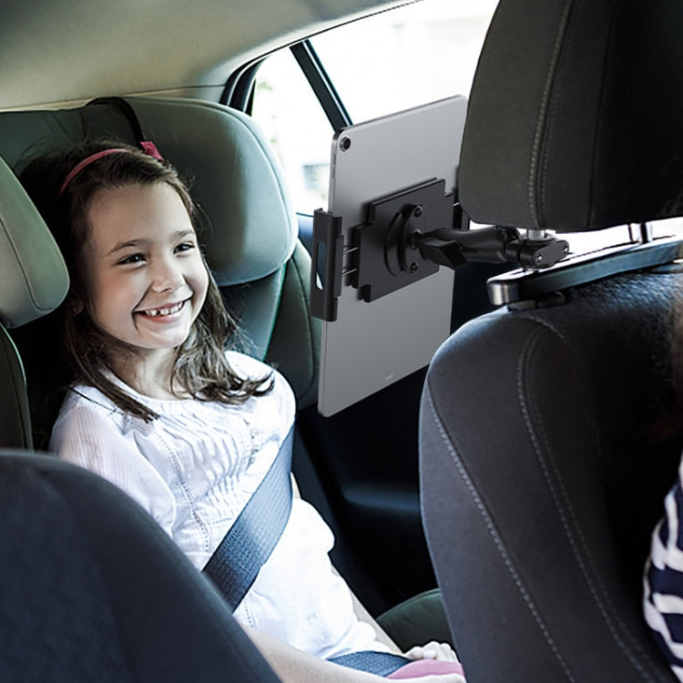Car Rear Seat Folding Stretchable Headrest Tablet Bracket, Color: Metal Clamp Arm by buy2fix