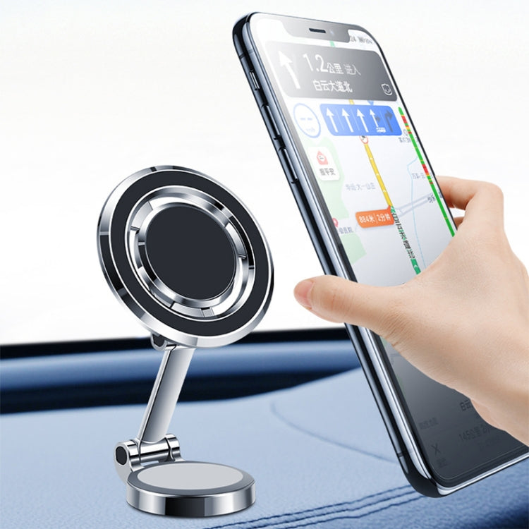 Dashboard Magnetic Navigation Foldable Universal Car Phone Holder(Black) by buy2fix