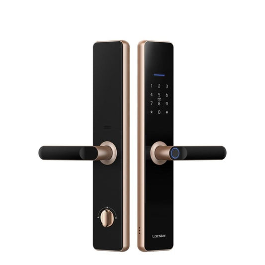 Wifi Fingerprint Lock Home Security Door Password Lock Supports APP Remote Unlocking(Space Gray) by buy2fix