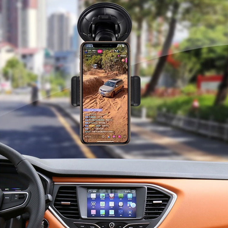 Car Suction Cup Mobile Phone Navigation Live Broadcast Shooting Bracket, Specification: With Bluetooth by buy2fix