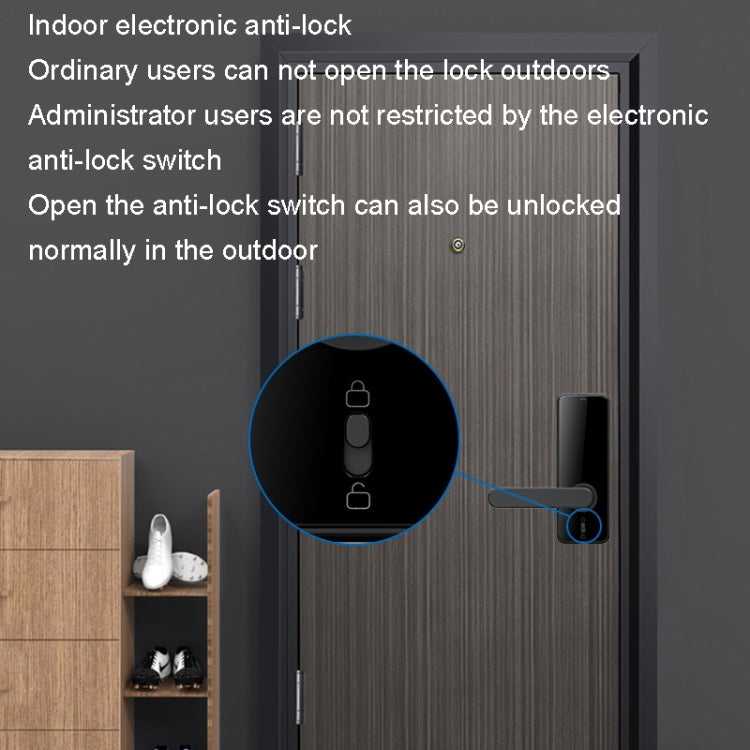 C89 Smart Fingerprint Password Lock Home Indoor Door TUYA System Lock(Silver) by buy2fix