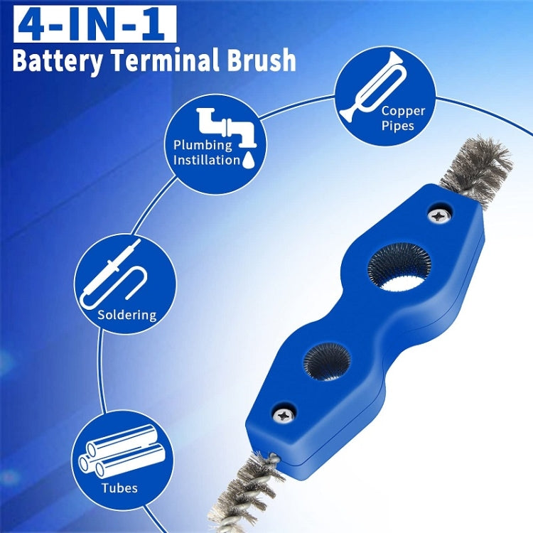 4 in 1 Wire Rust Removal Brush for Car Battery Cleaning by buy2fix