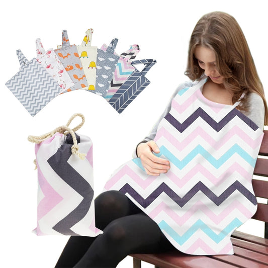 Mother Outing Privacy Scarf Breastfeeding Canopy Baby Breast Feeding Apron, Style: Grey Geometry by buy2fix