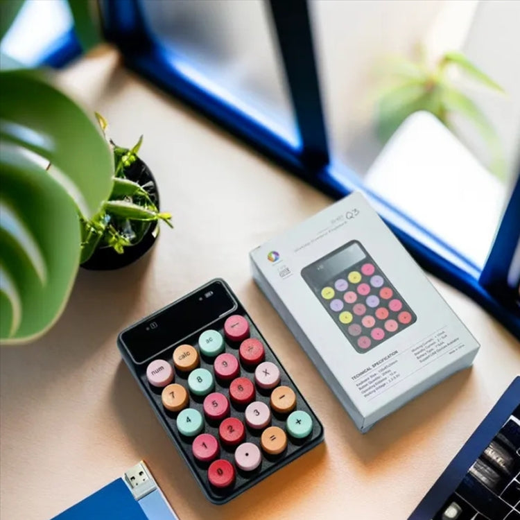 Q3 2.4G Mini Wireless Office Digital Keyboard Cash Register Financial Accounting Password Keypad(Blue) by buy2fix