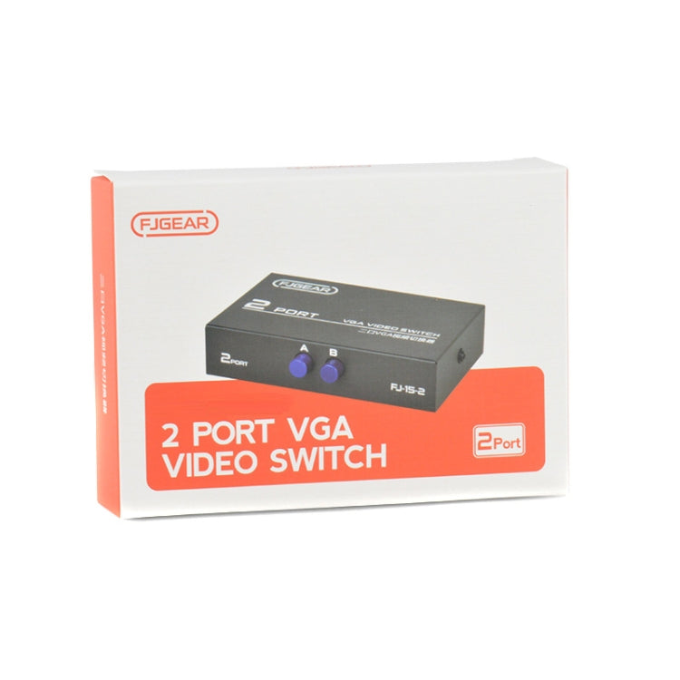 FJGEAR FJ-15-2 Computer VGA Switcher 2 In 1 Out Bidirectional Switching Sharer by FJGEAR