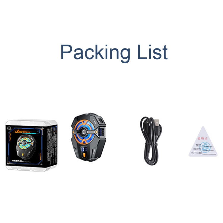 J20 Three-speed Adjustable Semiconductor Refrigeration Mobile Phone Radiator, Style: Electroplated Model by buy2fix