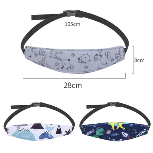 Baby Head Restraint Belt Child Car Safety Seat Head Support Auxiliary Belt(Gray Animal) by buy2fix