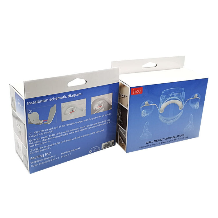 iplay Universal VR Wall-mounted Storage Bracket For Oculus Quest 3/2 Pico 4/3 PS5 VR(White) by iplay