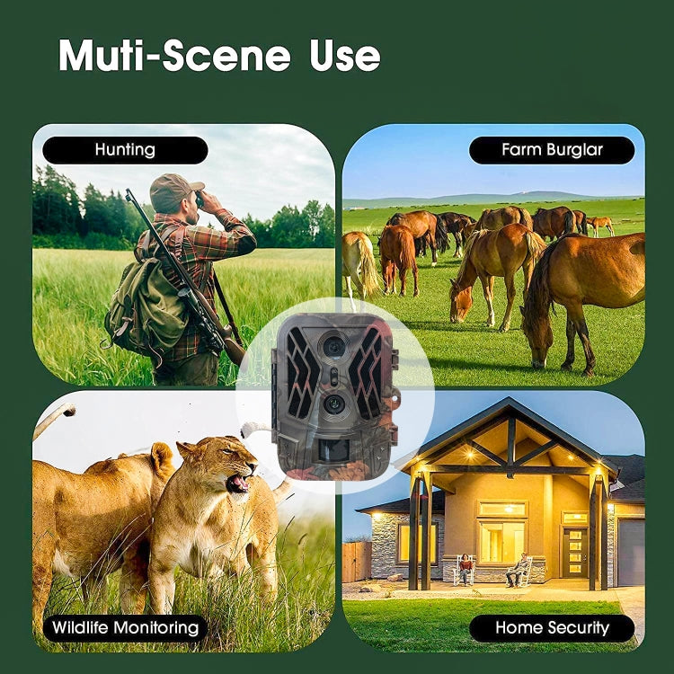 HC-950A 50MP+4K Dual Lens Outdoor Rainfall Fog Infrared Trace Hunting Camera by buy2fix