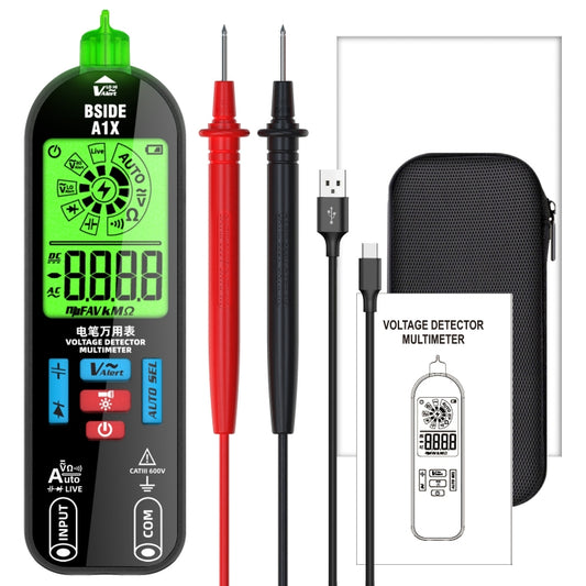 BSIDE A1X Charging Model Mini Digital Electric Pen Intelligent Automatic Merit Multimeter, Specification: With Tool Pack by BSIDE