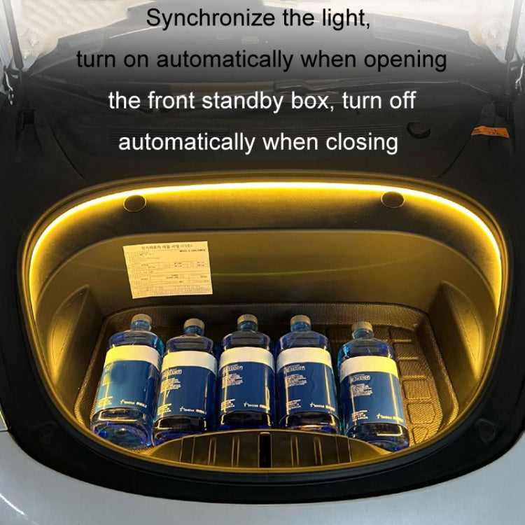 For Tesla Front Trunk LED Ambient Light Strip, Size: For 21-23 Model Y(Warm White) by buy2fix