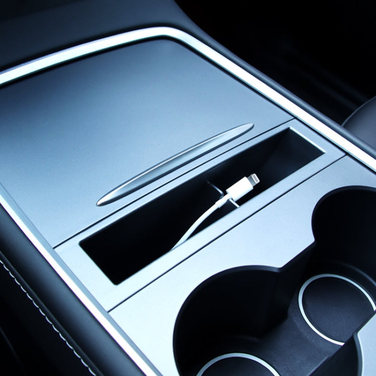For Tesla Model 3/Y Mobile Phone Storage Box(Black) by buy2fix