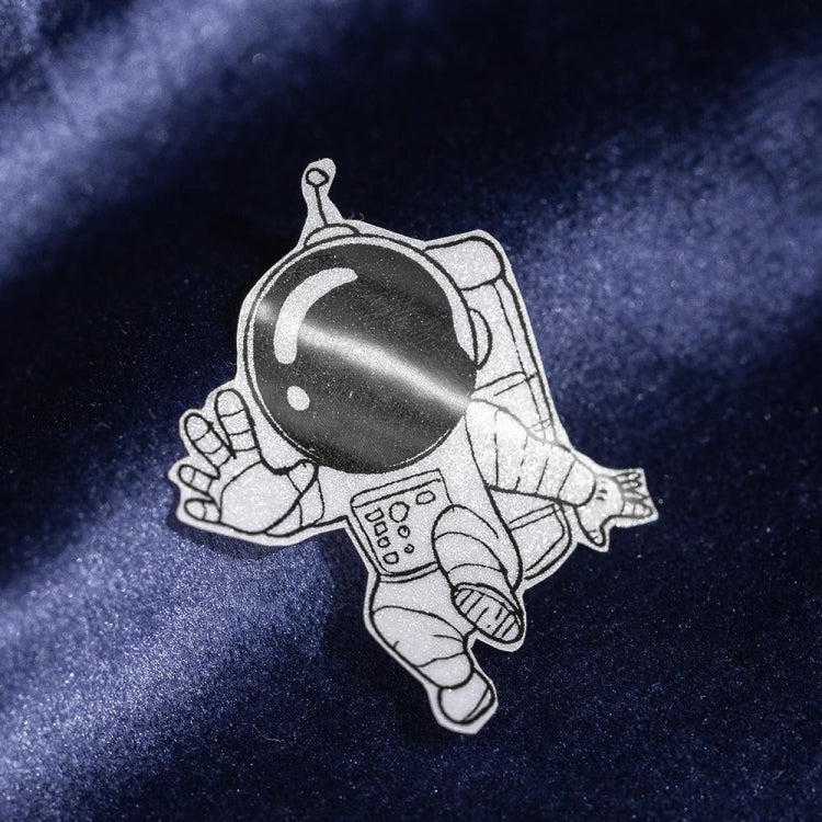 For Phomemo M02 / M02S / M02Pro 3rolls /Pack 50mm Anti-Dry Glue Thermal Labels(White Glitter Full Transparent Black Letter) by Phomemo