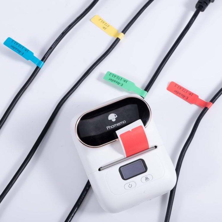 For Phomemo M110 / M200 100pcs /Roll 25x38mm Cable Self-Adhesive Thermal Labels(Red) by Phomemo